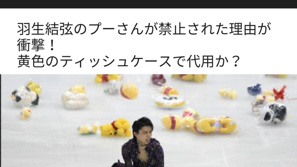 羽生結弦のプーさんが禁止された理由が衝撃 黄色のティッシュケースで代用か Sブロ